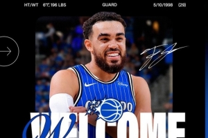 1年700万&amp;穿2号球衣！魔术官方：球队签下后卫泰厄斯-琼斯